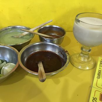 Taquería Puerto Mixe Oaxaca - Horchata with salsas - Tacos Near Me - México, D.F., DIF Taquería Puerto Mixe Oaxaca - Horchata with salsas - Tacos Near Me - México, D.F., DIF