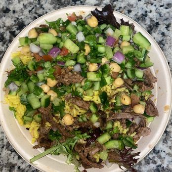 Flame & Skewers - Beef Shawarma Bowl - Mediterranean Near Me - Bakersfield, California Flame & Skewers - Beef Shawarma Bowl - Mediterranean Near Me - Bakersfield, California