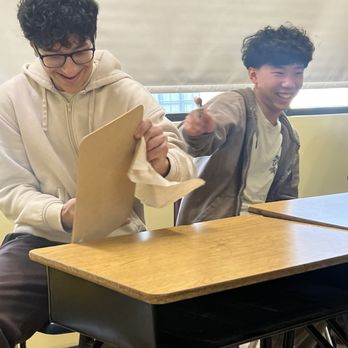 The Quarry Lane School - 2 young men extremely invested in a class activity - Middle Schools & High Schools Near Me - Dublin, California The Quarry Lane School - 2 young men extremely invested in a class activity - Middle Schools & High Schools Near Me - Dublin, California