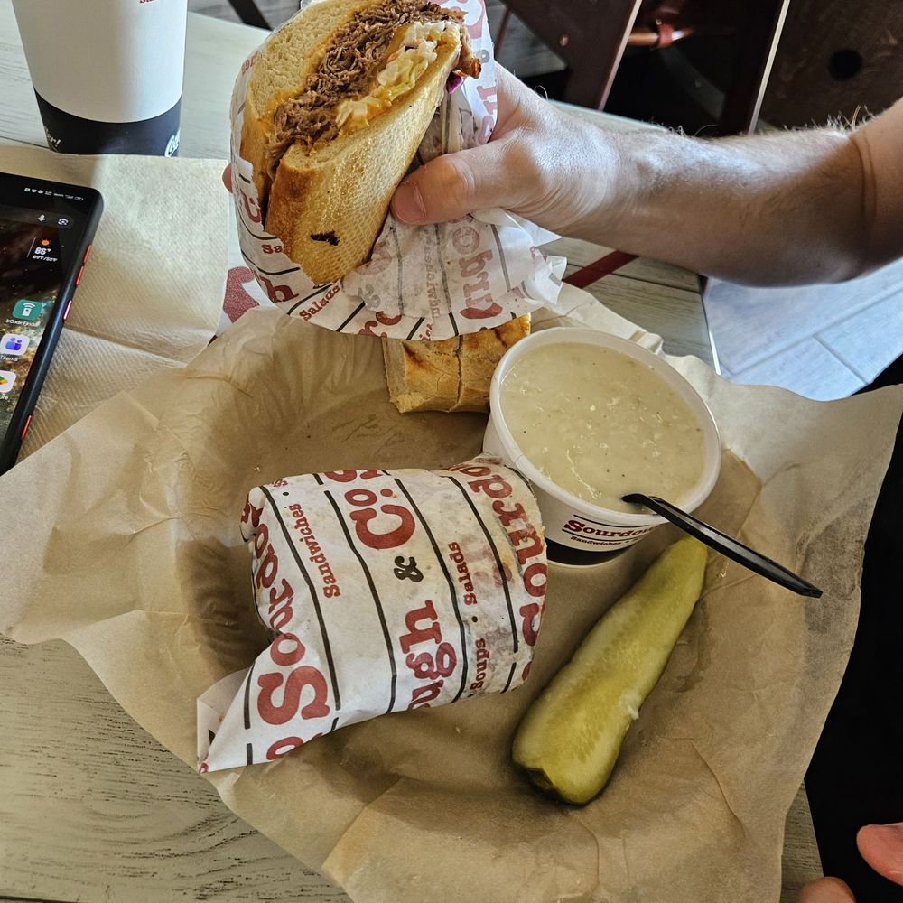 Sourdough & Co - Smoked brisket sandwich with clam chowder - Sandwiches Near Me - Monrovia, California Sourdough & Co - Smoked brisket sandwich with clam chowder - Sandwiches Near Me - Monrovia, California