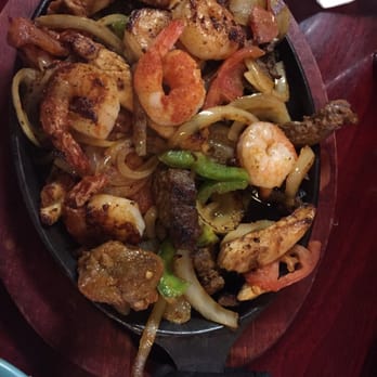 La Rumba - Fajitas Texanas with chicken, Steak and shrimp...huge portion and delicious. - Mexican Near Me - Sulphur, Louisiana La Rumba - Fajitas Texanas with chicken, Steak and shrimp...huge portion and delicious. - Mexican Near Me - Sulphur, Louisiana