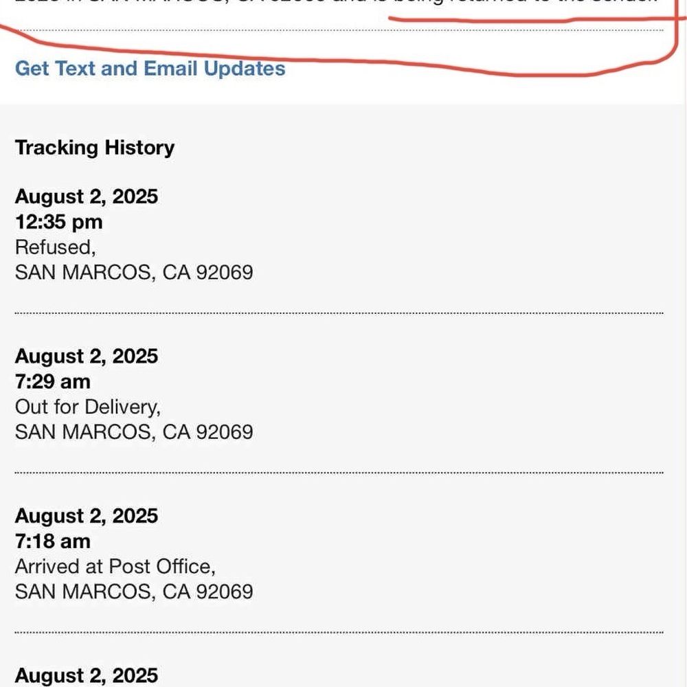 Showing her returned my package when I had an active lease. Showing her returned my package when I had an active lease.