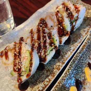Sawa Sushi - White tiger roll in soy paper - Sushi Bars Near Me - La Quinta, California Sawa Sushi - White tiger roll in soy paper - Sushi Bars Near Me - La Quinta, California