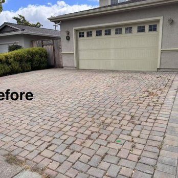 Premier Hydrotech - Driveway before cleaning - Pressure Washers Near Me - Cupertino, California