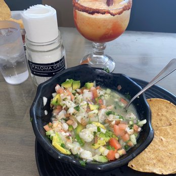 La Paloma Grill - Ceviche de Camaron & Chamoy Margarita - Mexican Near Me - Montebello, California La Paloma Grill - Ceviche de Camaron & Chamoy Margarita - Mexican Near Me - Montebello, California