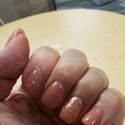Cj Nails & Spa - Flawless manicure, gel acrylic, with accent nail. These last!