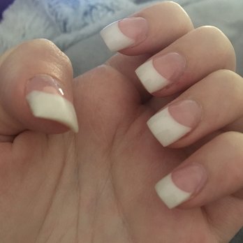 First Nails - Completely uneven length, especially the tips. - Nail Salons Near Me - Mentor, Ohio