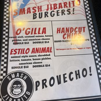 Smash Jibarito - Menu for the day - Burgers Near Me - Chicago, Illinois
