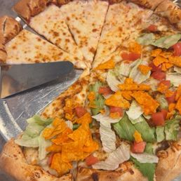 Large Half Cheese, Half Taco Pizza!!!! Large Half Cheese, Half Taco Pizza!!!!