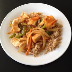 Lucky Wok - Chicken Szechuan with egg fried rice