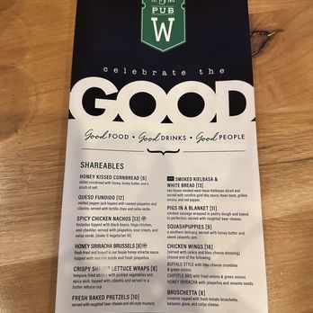 Pub W - Menu - Pubs Near Me - Oklahoma City, Oklahoma
