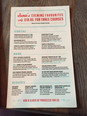 Menu photo 1 Jamie's Italian - Glasgow Glasgow, GLG