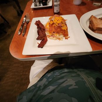 Blue's Egg + Bakery - Crispy bacon cooked to perfection and loaded hash browns with their own way of cooking, ham and cheese.  Is quite memorable. - Breakfast & Brunch Near Me - Milwaukee, Wisconsin