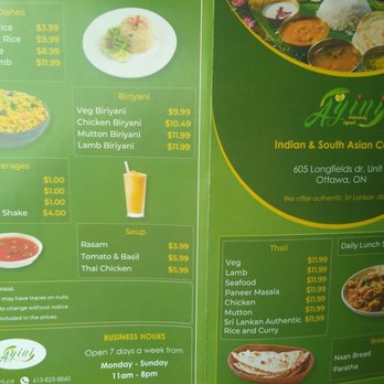 Ayini - Menu - Indian Near Me - Ottawa, Ontario Ayini - Menu - Indian Near Me - Ottawa, Ontario