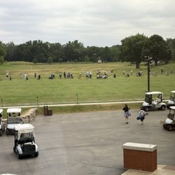 A view of their busy driving range.