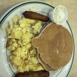 Goody's Cafe - Breakfast special eggs sausage pancakes