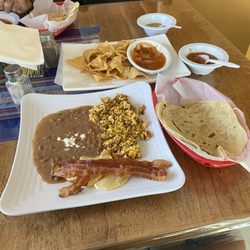 Chorizo and egg plate was Delicious, with Homemade Tortillas
