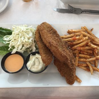 The SaltBox Cafe - Fish fry platter --local perch. Fantastic. The fish was perfect. - New American Near Me - Kill Devil Hills, North Carolina The SaltBox Cafe - Fish fry platter --local perch. Fantastic. The fish was perfect. - New American Near Me - Kill Devil Hills, North Carolina