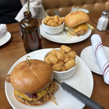 Brix Tavern - Pearl District - BBQ West Burger and Chicken Chipotle sandwich - Sports Bars Near Me - Portland, Oregon