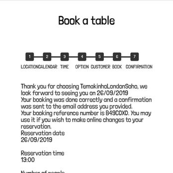 Temakinho - My e-mail confirmation but the location turned out to be closed when I got there - Brazilian Near Me - London, XGL