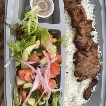 Luna Grill Encinitas - Halal Lamb Kabob Plate - Greek Near Me - Encinitas, California Luna Grill Encinitas - Halal Lamb Kabob Plate - Greek Near Me - Encinitas, California
