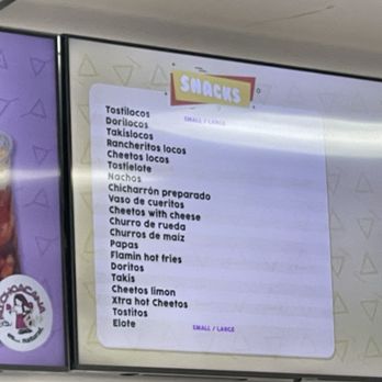 la michoacana elite - Menu - Ice Cream & Frozen Yogurt Near Me - El Cajon, California
