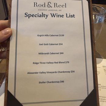 Rod & Reel Restaurant - Special wine list - Seafood Near Me - Cooper Landing, Alaska Rod & Reel Restaurant - Special wine list - Seafood Near Me - Cooper Landing, Alaska
