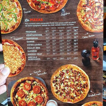 Normandin - a menu for a pizza restaurant - Pizza Near Me - Rivière-du-Loup, Quebec