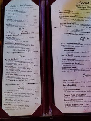 Menu photo 3 Leon's Steakhouse & Saloon Longview, TX Menu photo 3 Leon's Steakhouse & Saloon Longview, TX