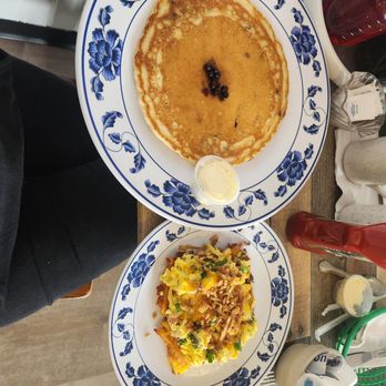 The Wild Blueberry Breakfast & Bakery - Hashbrown casserole and the signature blueberry pancake - Bakeries Near Me - St. Ignace, Michigan The Wild Blueberry Breakfast & Bakery - Hashbrown casserole and the signature blueberry pancake - Bakeries Near Me - St. Ignace, Michigan