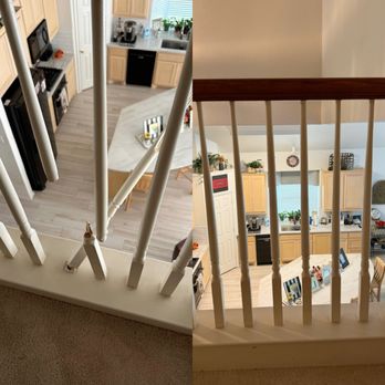 Amethyst Handyman - Replacing stair balusters - Handyman Near Me - Plano, Texas