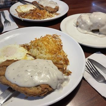 Yosemite Falls Cafe - Chicken Fried Steak & Eggs Split - American Near Me - Clovis, California Yosemite Falls Cafe - Chicken Fried Steak & Eggs Split - American Near Me - Clovis, California