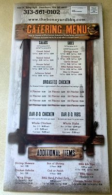 Menu photo 2 The BoneYard Bar-B-Q Dearborn Heights, MI Menu photo 2 The BoneYard Bar-B-Q Dearborn Heights, MI