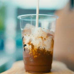 Ghoul Coffee - Our Ponyo Joy, coconut - toasted almond bitters - house made chocolate - house mad black sesame butter.