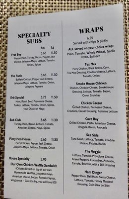 Menu photo 5 Schock’s Sub Hub Montandon, PA
