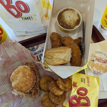 Bojangles - $17.69 after tax for these 2 combos: Cajun chicken biscuit and 3-piece chicken tenders with mashed potatoes and gravy. Thanksgiving. - Fast Food Near Me - Dillon, South Carolina