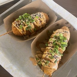 Korean Corn dog and Mozz Stick