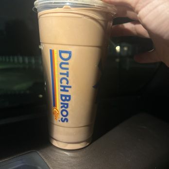 Dutch Bros Coffee - Cold pour flap jack mocha - Juice Bars & Smoothies Near Me - Tomball, Texas
