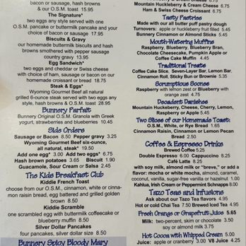 The Bunnery Bakery & Restaurant - Menu - Bakeries Near Me - Jackson, Wyoming The Bunnery Bakery & Restaurant - Menu - Bakeries Near Me - Jackson, Wyoming