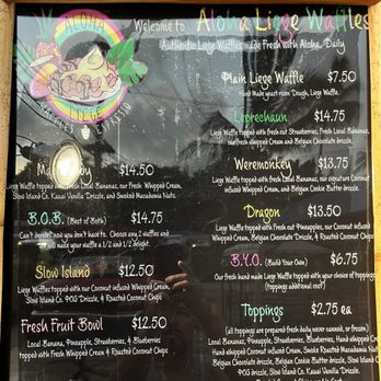 Aloha Liege Waffles & Espresso - Menu - Food Trucks Near Me - Lihue, Hawaii Aloha Liege Waffles & Espresso - Menu - Food Trucks Near Me - Lihue, Hawaii