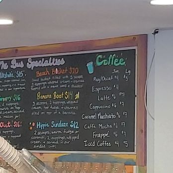 Magic Bus on Sanibel - Menu board - Ice Cream & Frozen Yogurt Near Me - Sanibel, Florida Magic Bus on Sanibel - Menu board - Ice Cream & Frozen Yogurt Near Me - Sanibel, Florida