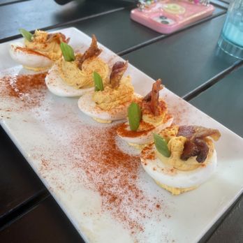 The District SPR - Maple Bacon Deviled Eggs - Wine Bars Near Me - Jacksonville, Florida The District SPR - Maple Bacon Deviled Eggs - Wine Bars Near Me - Jacksonville, Florida
