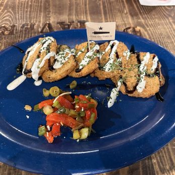 Crockett Tavern - Fried green tomatoes $12.95 5.25.2025 - American Near Me - San Antonio, Texas