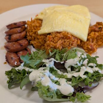 Liliha Bakery - Kimchi fried rice with scrambled eggs and Portuguese sausage - Bakeries Near Me - Pearl City, Hawaii Liliha Bakery - Kimchi fried rice with scrambled eggs and Portuguese sausage - Bakeries Near Me - Pearl City, Hawaii