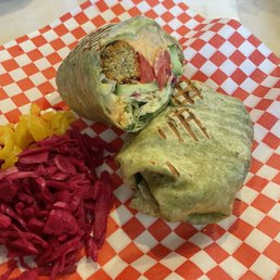Vegan Rainbow Falafel Wrap
