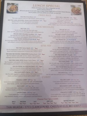 Menu photo 5 Thai Mukda Chesterfield, MO