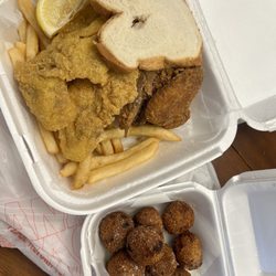 Hook Fish & Chicken - Whiting Fish and Chicken Mix & Match with Hush Puppies!