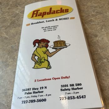 Flapjacks Pancake House - Menu cover - Breakfast & Brunch Near Me - Palm Harbor, Florida