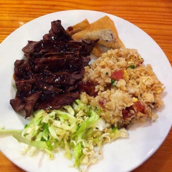 Back Home In Lahaina - Beef Teriyaki, Bacon Fried Rice, Sweet Cabbage, and Wong Tong plate - Hawaiian Near Me - Carson, California Back Home In Lahaina - Beef Teriyaki, Bacon Fried Rice, Sweet Cabbage, and Wong Tong plate - Hawaiian Near Me - Carson, California