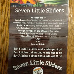 Seven Little Sliders - The seven little menu!